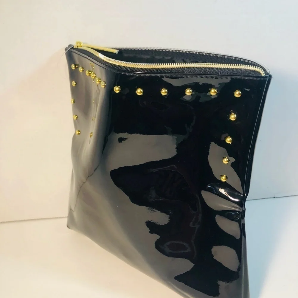 Estee Lauder Make-up Bag/ Clutch With Gold Studs Very Nice!